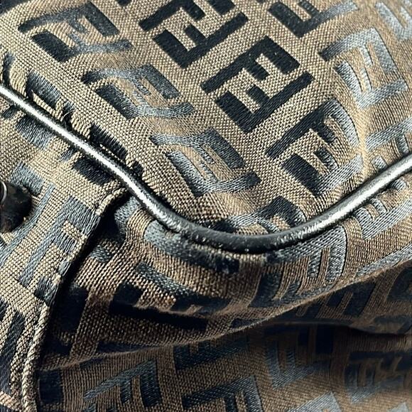 FENDI Brown Zucchino Canvas Briefcase - Picture 9 of 14
